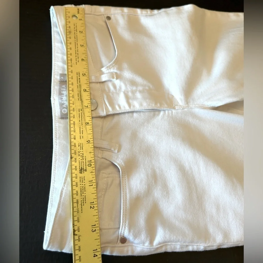 Athleta Sculptek ultra‎ skinny white jeans in Biscayne white Sz 4. E12
